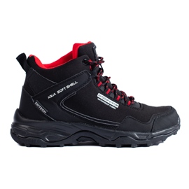 High women's trekking shoes DK black and red 1