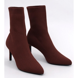 Donatella Brown sock stiletto boots 1
