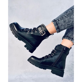Pomona Black military boots 1
