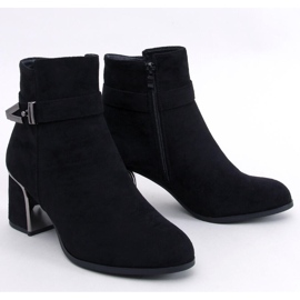Elegant Khalia Black high-heeled ankle boots 1