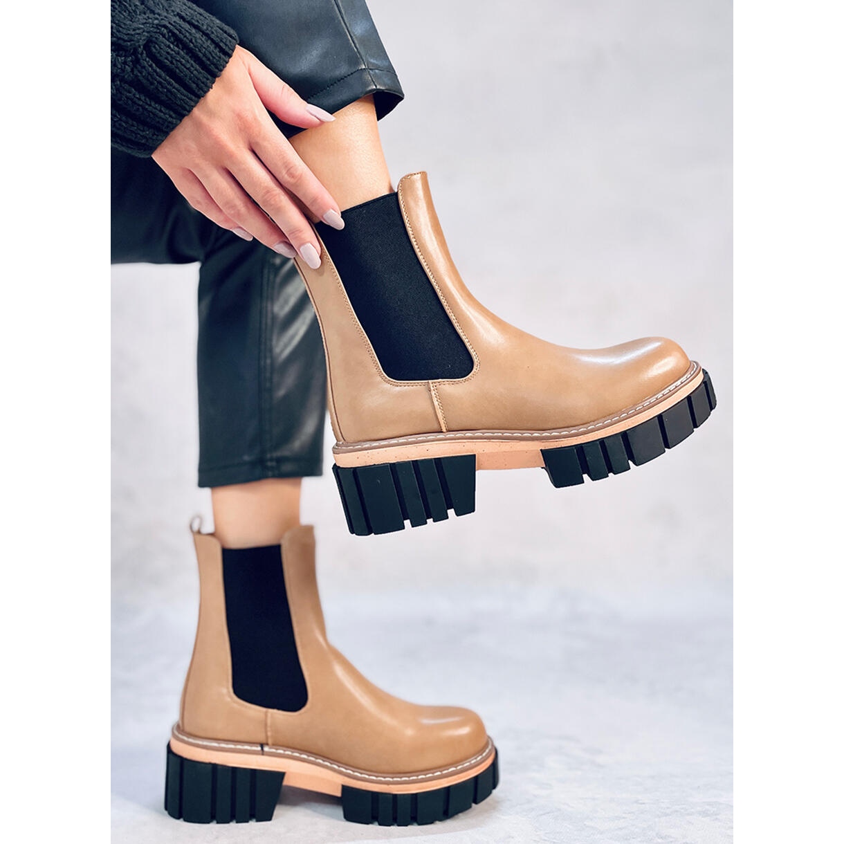 Khaki chelsea boots womens online