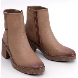 Tamika Beige rubber high-heeled ankle boots 1