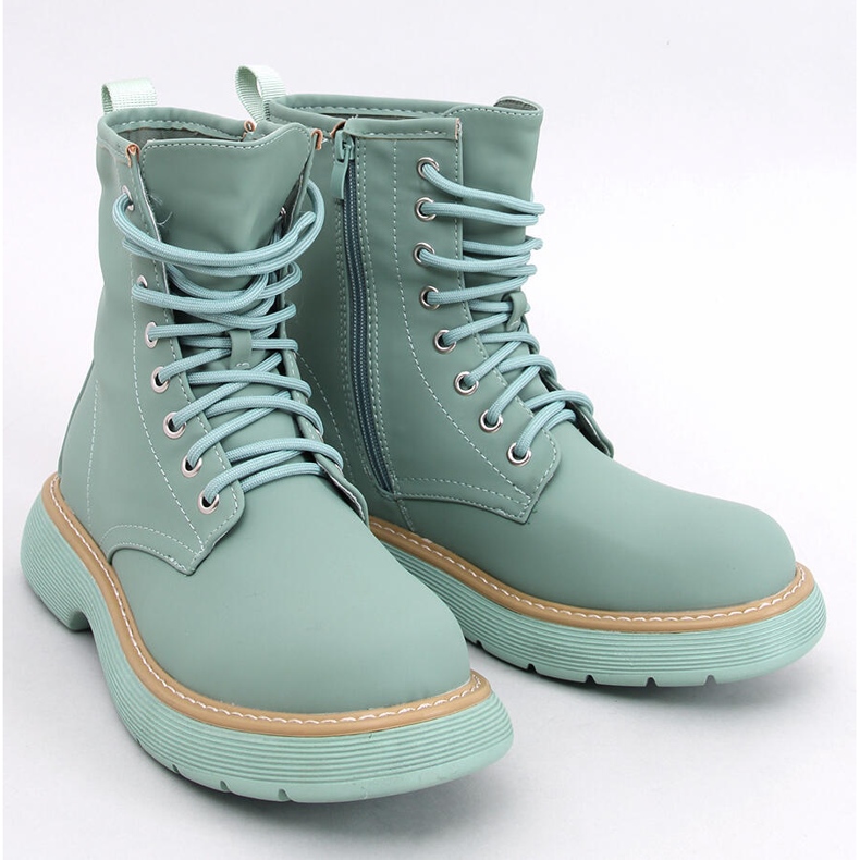 Peddy LT.GREEN lace-up ankle boots 1