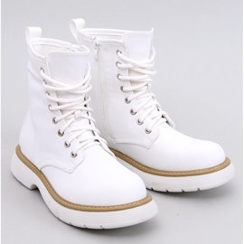 Peddy White lace-up ankle boots 1