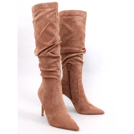 Classic Danielle Camel stiletto boots brown 1