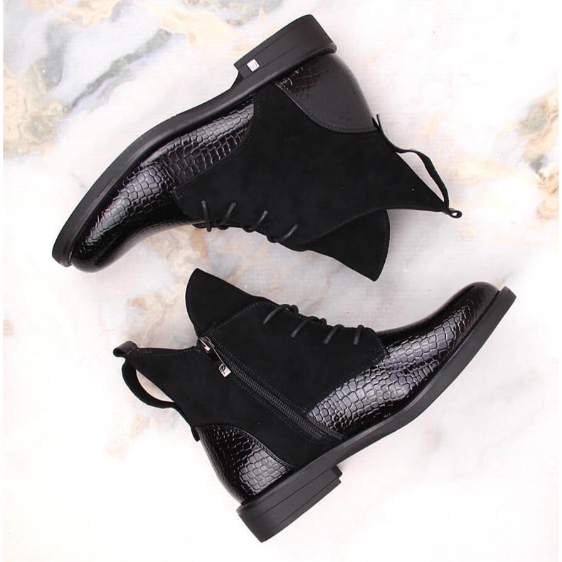 Black Crocodile insulated boots for women Potocki 1 Black Crocodile insulated boots for women Potocki 1