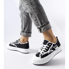 Inna Black Coolidge platform sneakers 1