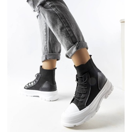 Black high-top sneakers from Pru 1