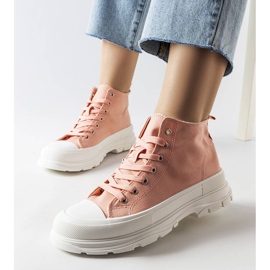 Inna Saverio pink high-top sneakers 1
