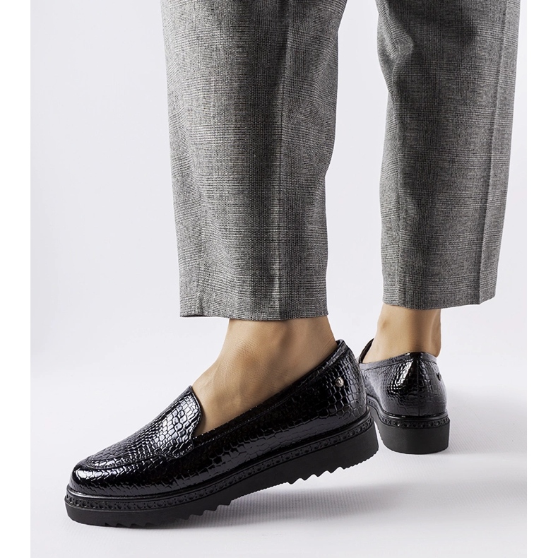 Vinceza black patent loafers 1