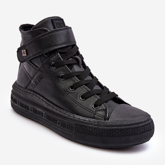 Women's Insulated Sneakers on the Big Star Platform Black MM274008 1 Women's Insulated Sneakers on the Big Star Platform Black MM274008 1