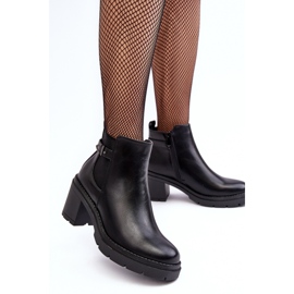 Women's Ankle Boots on a Massive High Heel Black Belinda 2