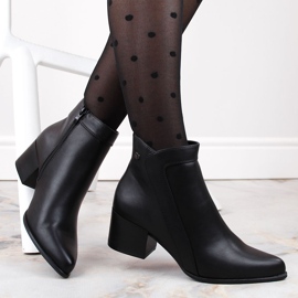 Women's insulated black high-heeled ankle boots by Sergio Leone BT633 1