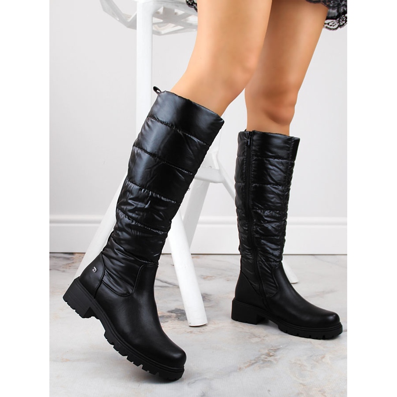 Women's quilted, insulated black boots T.Sokolski Z23-385 2 Women's quilted, insulated black boots T.Sokolski Z23-385 2