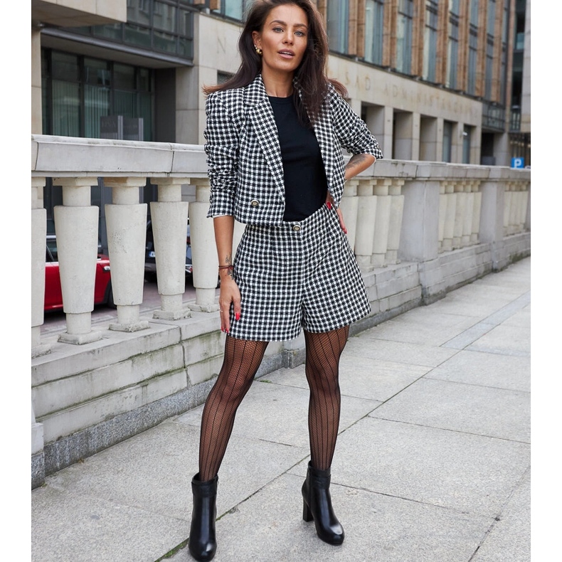 Black high-heeled ankle boots with a decorative Creil strap 1