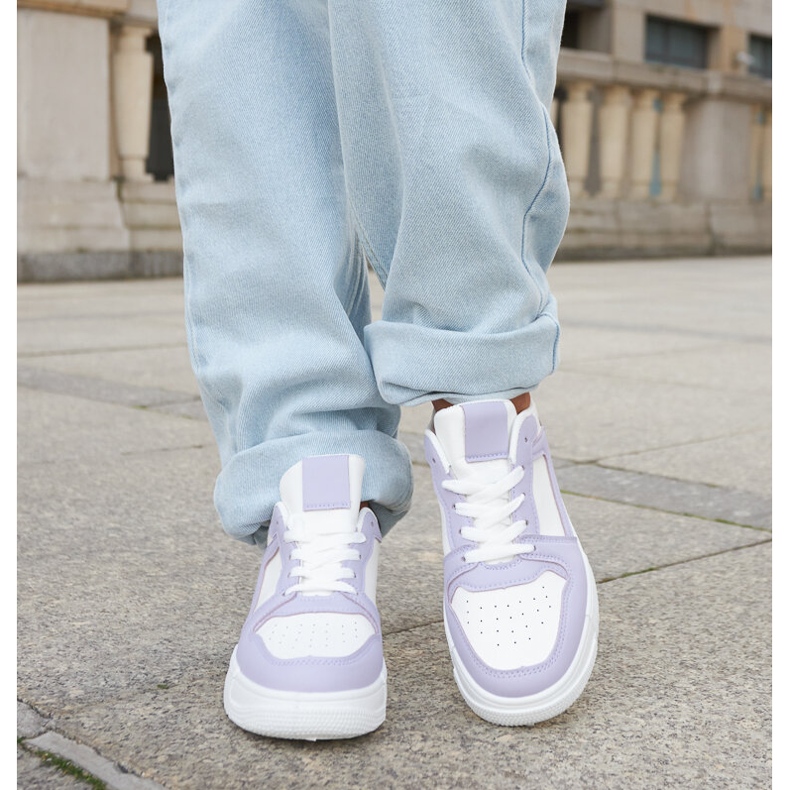 Inna White and purple classic Linneo sneakers 1