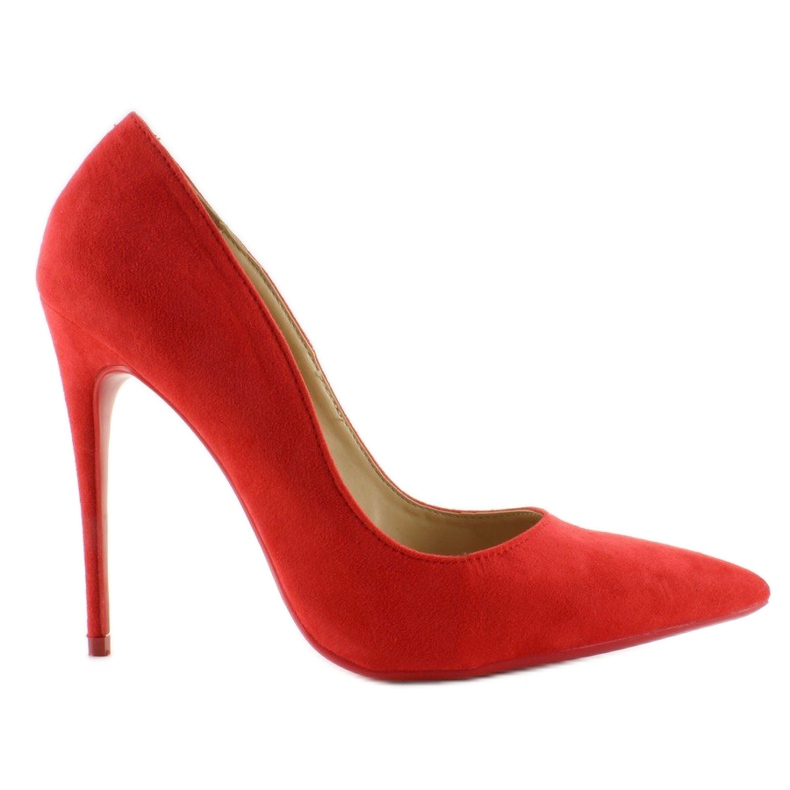 Classic suede heels 5005 Red 2