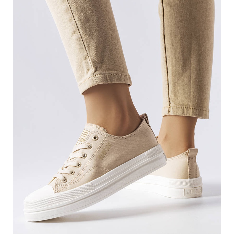 Beige platform sneakers from Big Star LL274969 1