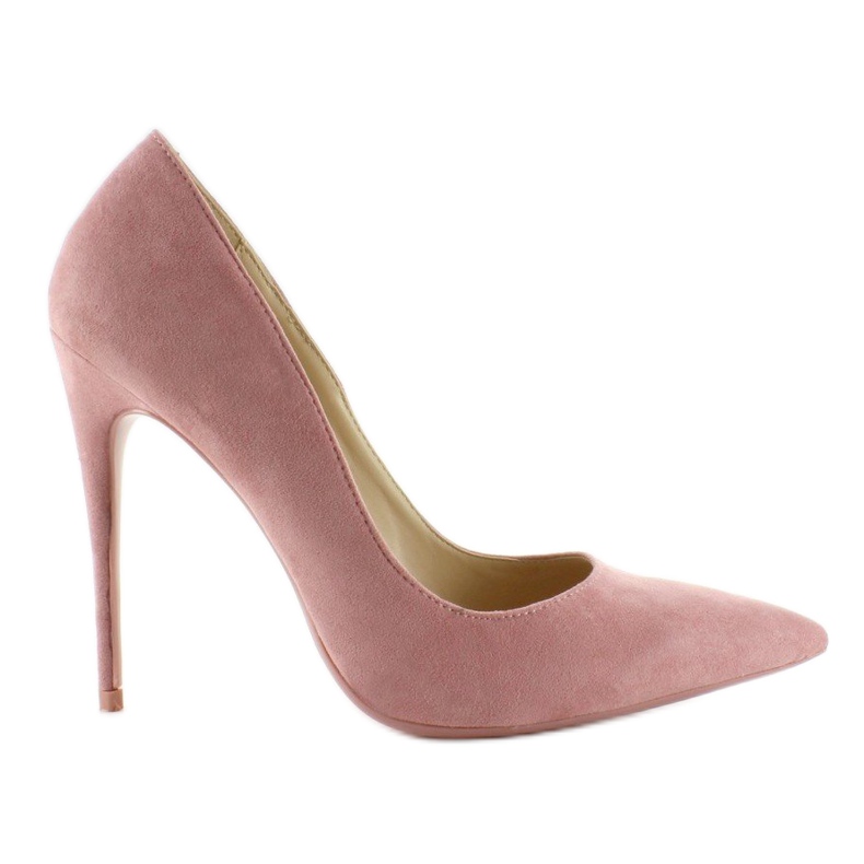 Classic 5005 Pink suede heels 2