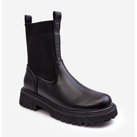 Black Big Star Flat Boots MM2745432 2