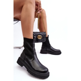 Black Big Star Flat Boots MM2745432 1