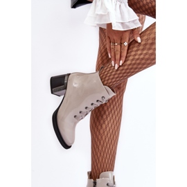 S.Barski Patent Women's Boots D&amp;A MR870-98 Light Beige 2