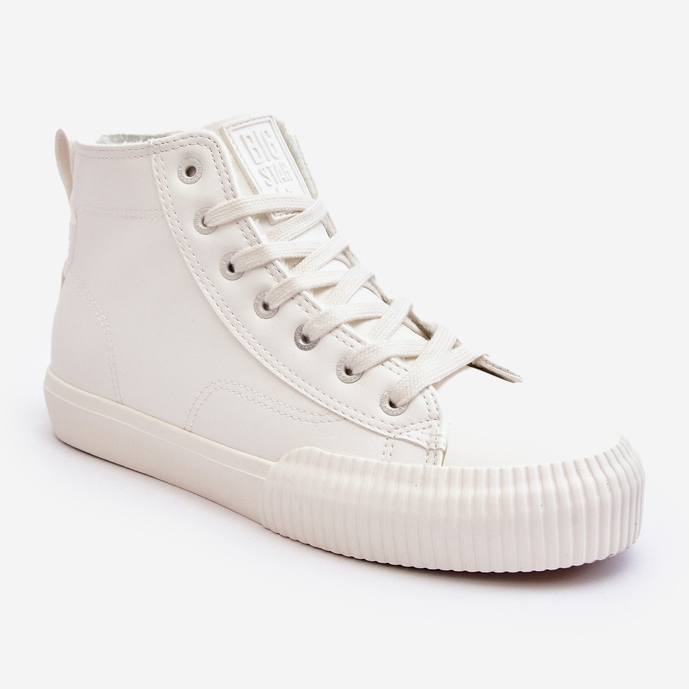 Women's Insulated Sneakers With Zipper White Big Star MM274017 1 Women's Insulated Sneakers With Zipper White Big Star MM274017 1