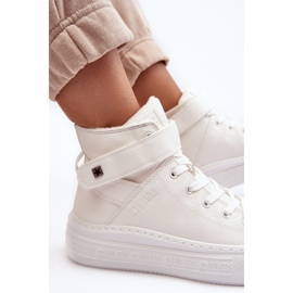 Women's Insulated Sneakers on the Big Star Platform, White MM274006 2