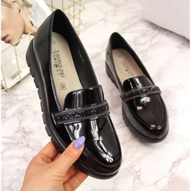 Comfortable patent slip-on shoes T.Sokolski W SCA62, black 1