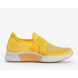 Yellow Akira slip-on sports shoes 1