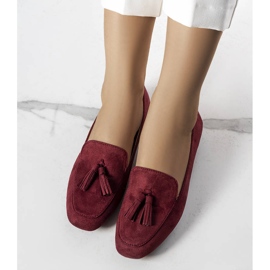 PA1 Maroon ballerinas made of eco-suede from Cillian red 1