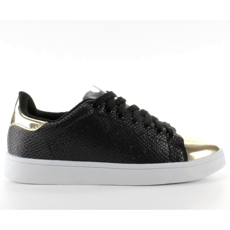 Sneakers with metallic toes YP-01 Black 1