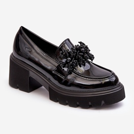 WS1 Women's Patent Leather Shoes With Decoration Black Renesma 1 WS1 Women's Patent Leather Shoes With Decoration Black Renesma 1