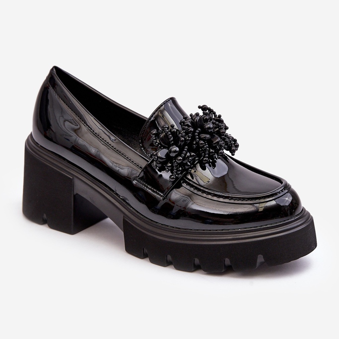 WS1 Women's Patent Leather Shoes With Decoration Black Renesma 1 WS1 Women's Patent Leather Shoes With Decoration Black Renesma 1