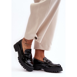WD1 Patent Loafer Shoes with Flat Heels, Black Jannah 2 WD1 Patent Loafer Shoes with Flat Heels, Black Jannah 2