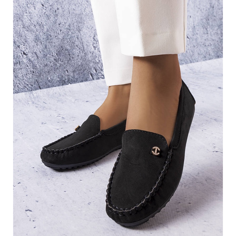 BM Black loafers with a leather sole from Verrill 1
