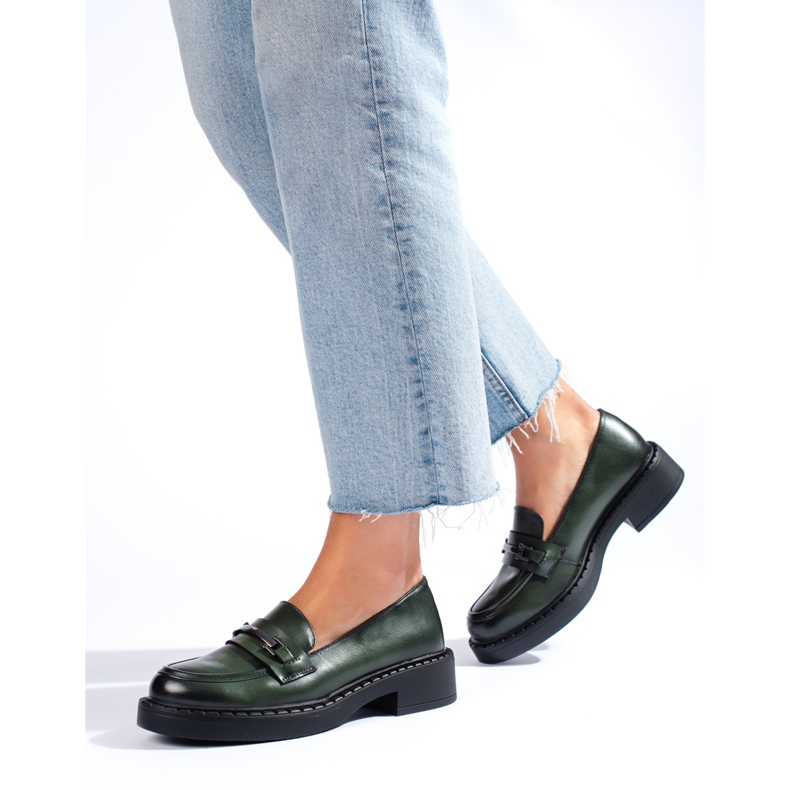W. Potocki Dark green women's shoes by Potocki 1