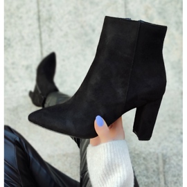 Classic suede women's boots on the post beige 2