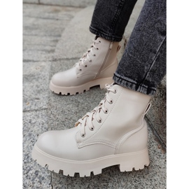 Lace-up women's beige boots 2 Lace-up women's beige boots 2