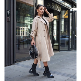 Inna Black patent sock ankle boots from Albertina 1