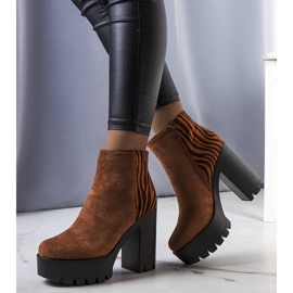 Brown high heel boots from Khalid 1
