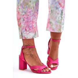 Seastar Classic Fuchsia Zipola Sandals On A Heel pink 4