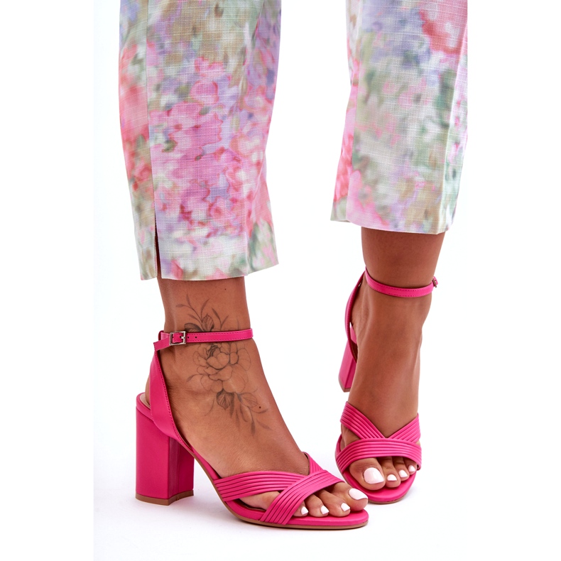 Seastar Classic Fuchsia Zipola Sandals On A Heel pink 4