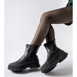 Black ankle boots with a sporty Ermanno sole 1