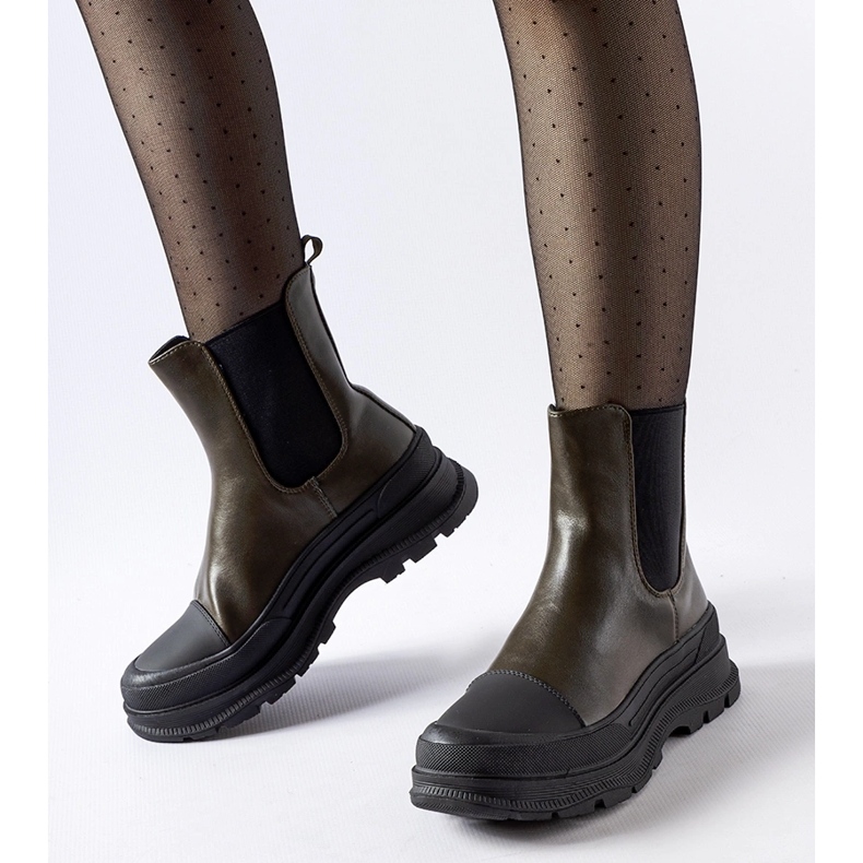 Green shoes with a sports sole by Ermanno 1