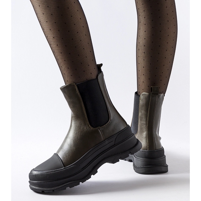 Green shoes with a sports sole by Ermanno 2