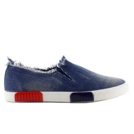 Jeans sneakers colorful sole BL65 Navy blue 1