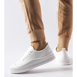 White Collepepe platform sneakers 2