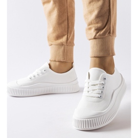 White Collepepe platform sneakers 1