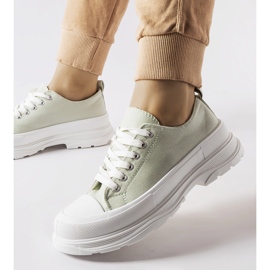 Green sneakers with a sports Bettole sole 1